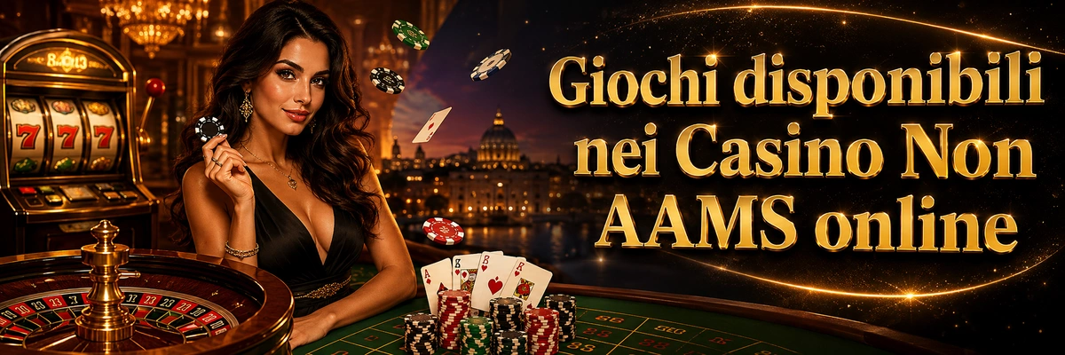 Giochi disponibili nei Casino Non AAMS online